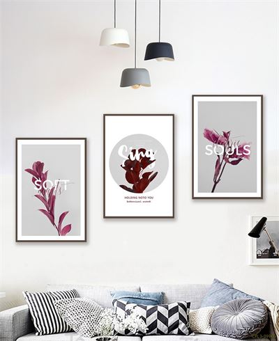 Tranh bộ hoa đỏ CPL3-099KG