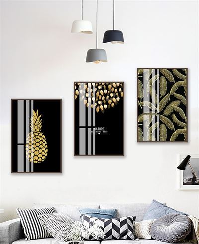 Tranh Bộ quả Dứa và lá cây vàng CPL3-137KG
