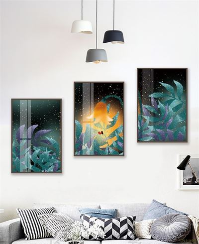 Tranh bộ Mặt Trăng và lá cây CPL3-165KG