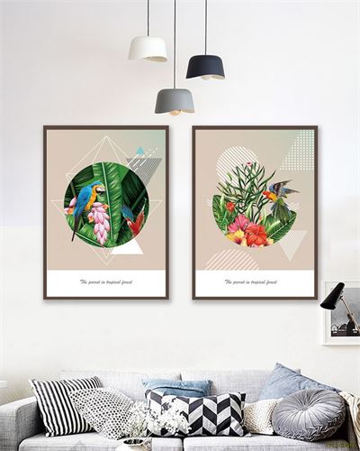 Tranh bộ chim và hoa CPL2-035KG